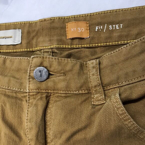 Anthropologie Pilcro and the Letterpress Stet Yellow Gold Tapered Leg Jeans 30 - Picture 4 of 10